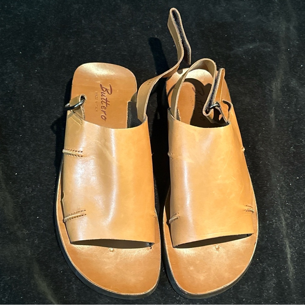 Buttero Made in Italy Men's Brown Leather Sandals